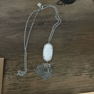 Kendra Scott Rayne Necklace 925 Sterling Silver Cable with White Pearl